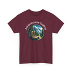 Adventure Is Calling Hiking T‑Shirt — Mountain Boots Outdoor Tee