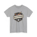 Gray t-shirt with 'Professional Benchwarmer' graphic on a white background