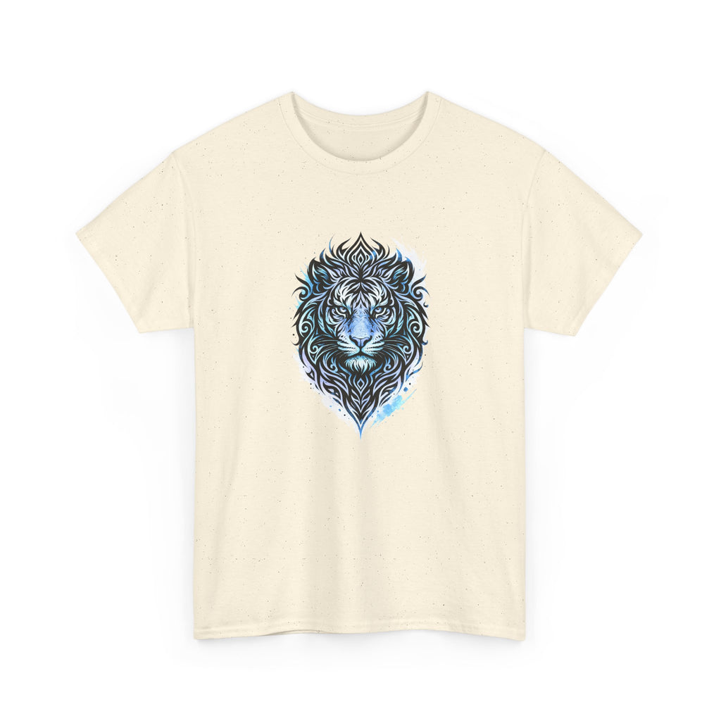 Tiger T-Shirt — Intricate Blue And White Tiger Graphic Tee