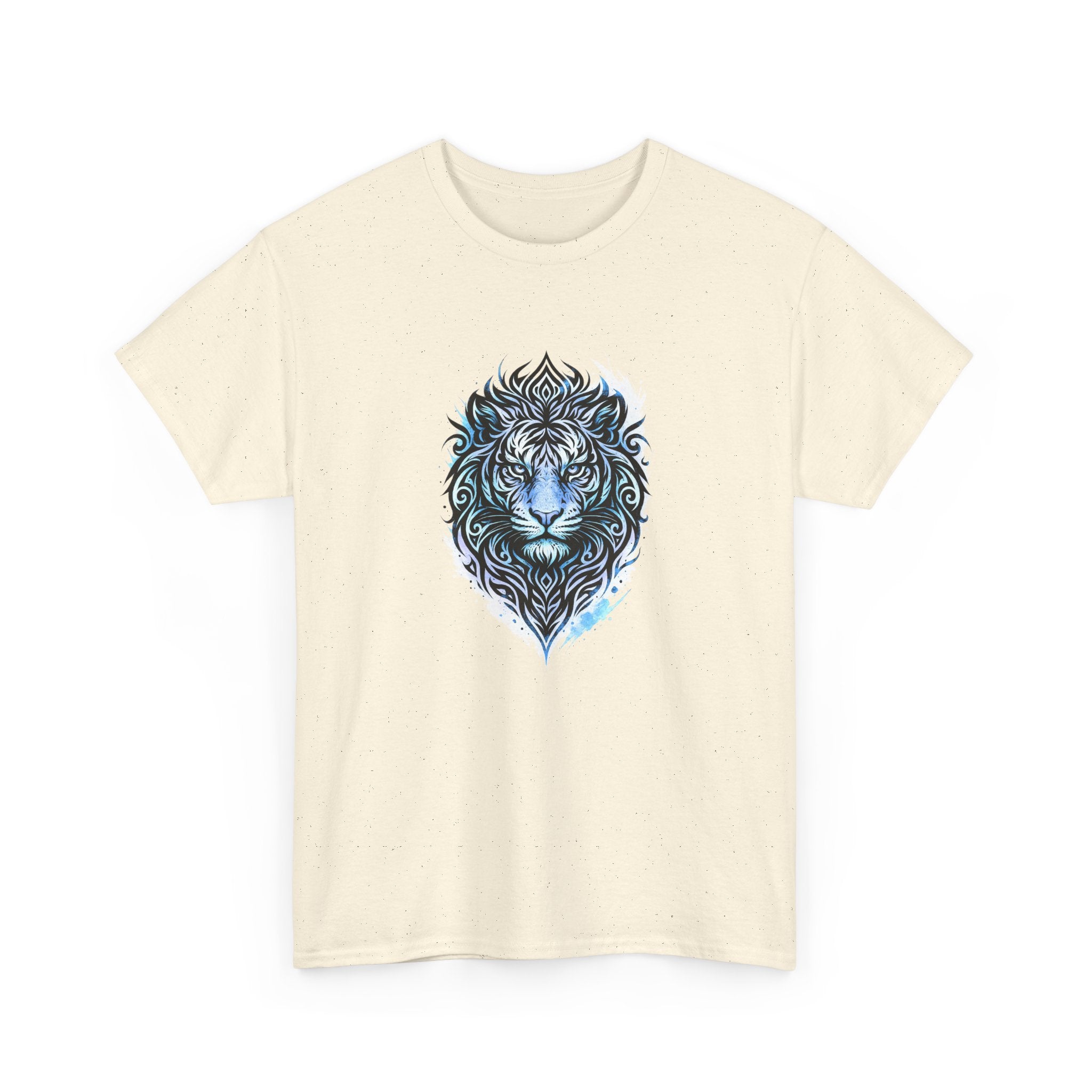 Tiger T-Shirt — Intricate Blue And White Tiger Graphic Tee