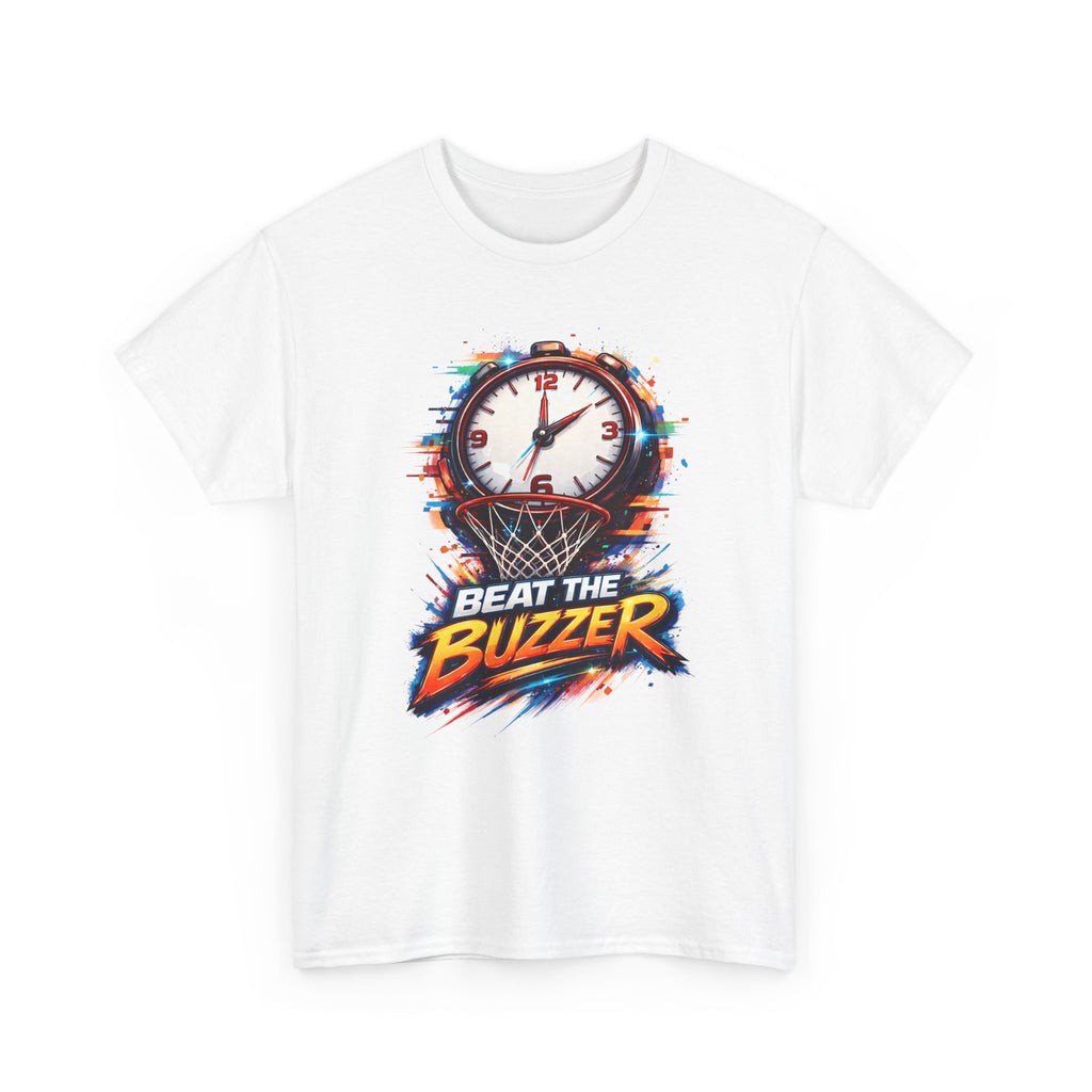 Beat the Buzzer Basketball T-Shirt — Sporty Countdown Graphic Tee