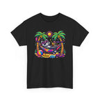 Beach Raccoon Hammock T‑Shirt — Tropical Summer Vibes Graphic Tee