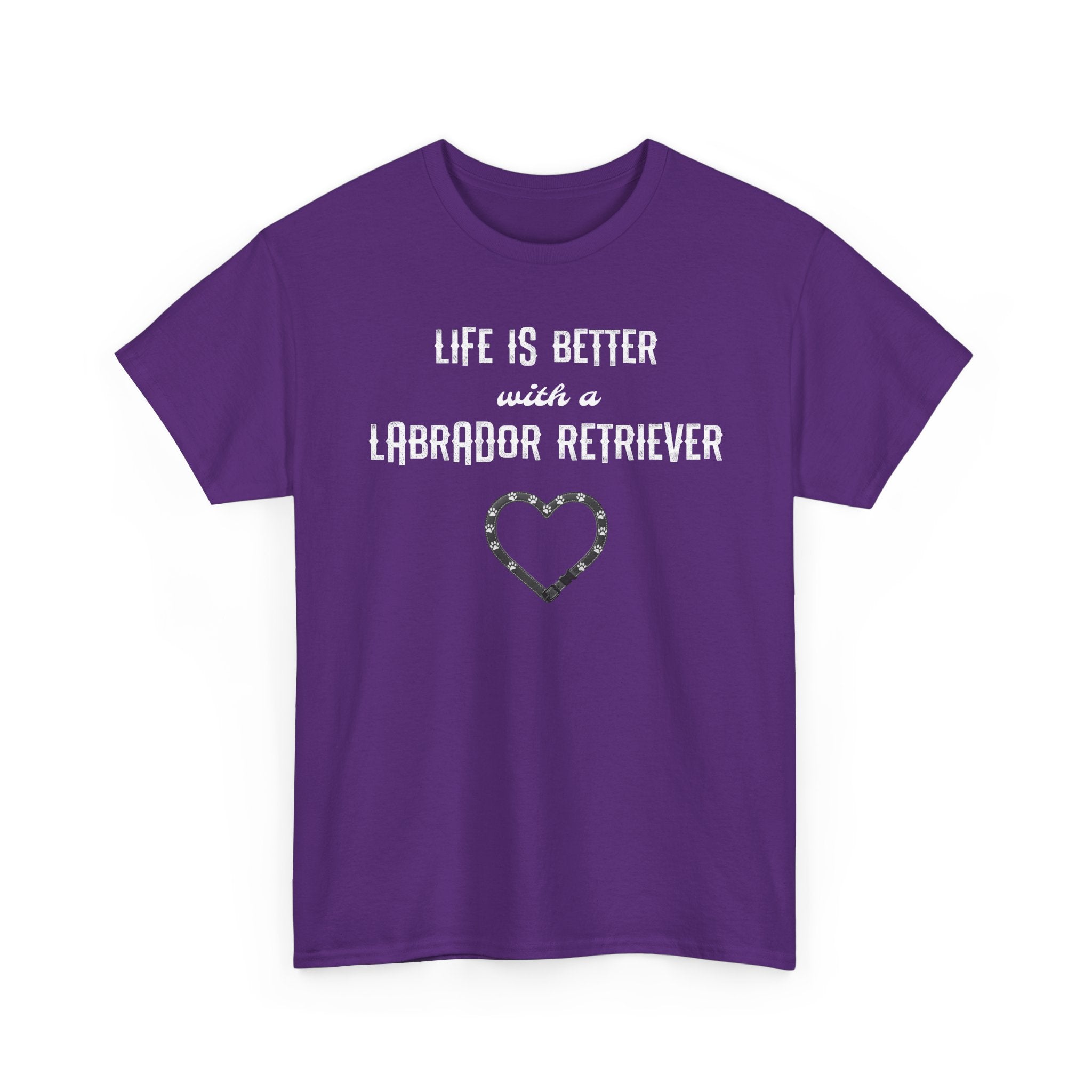 "Life Is Better with a Labrador Retriever" Heart Dog Lover Tee