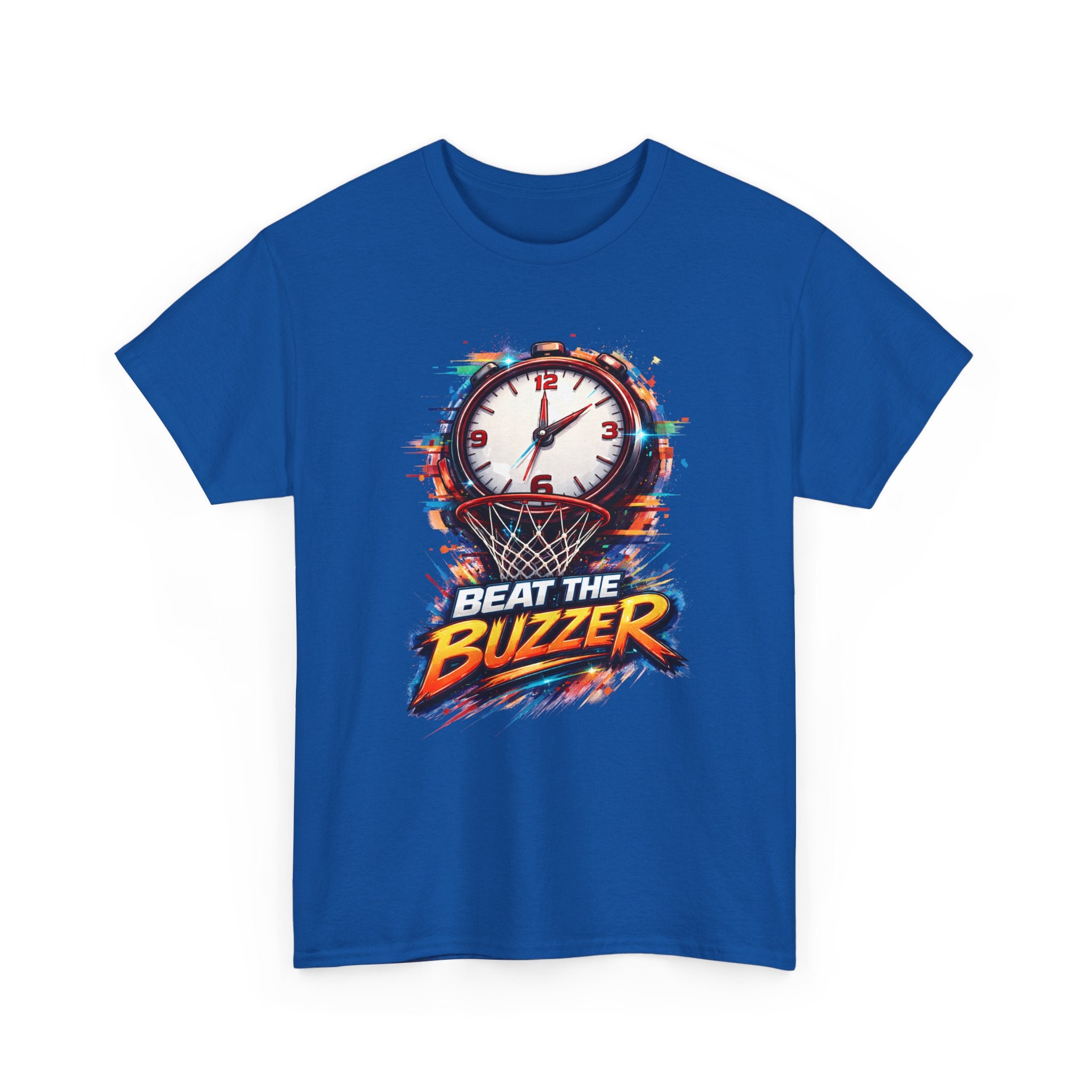 Beat the Buzzer Basketball T-Shirt — Sporty Countdown Graphic Tee