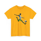 Soccer Player Silhouette Tee - Football Kick Graphic T-Shirt
