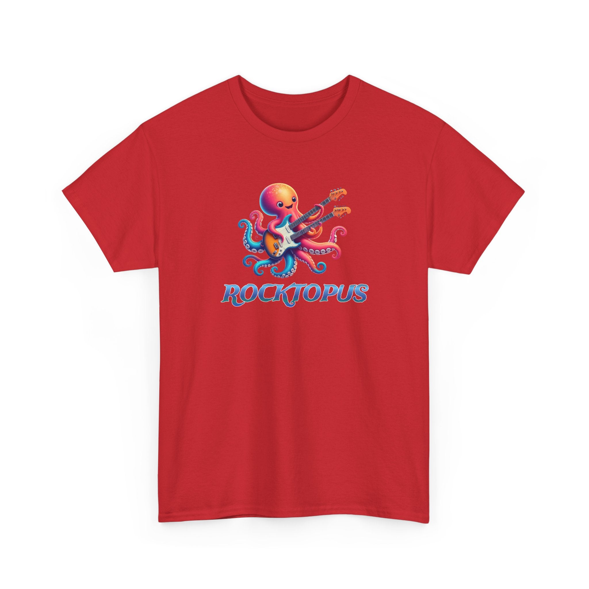 Rocktopus T-Shirt — Colorful Octopus Playing Guitar Tee