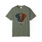 Elephant Head Graphic Tee — 'Be Strong' Tribal Art T-Shirt