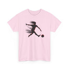 Soccer Player Silhouette T-Shirt — Dynamic Football Player Tee