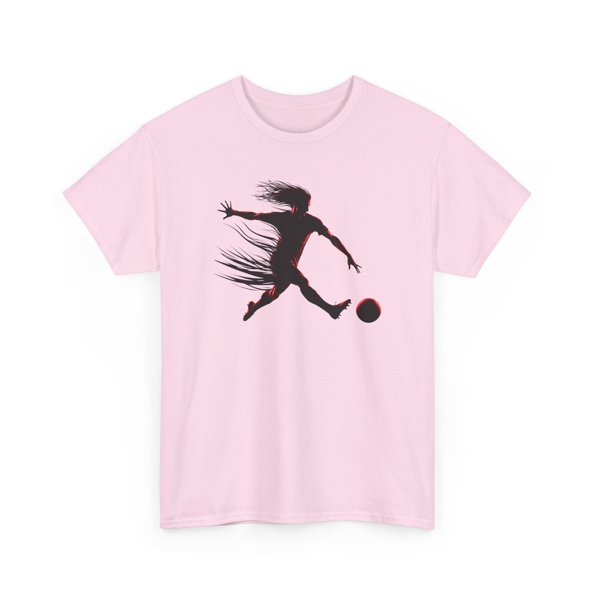 Soccer Player Silhouette T-Shirt — Dynamic Football Player Tee