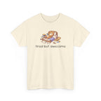 'Tired But Awesome' Cute Cat Relaxing Graphic Tee