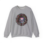 Christmas Wreath Crewneck Sweatshirt — Vintage Winter Scene Christmas Wishes