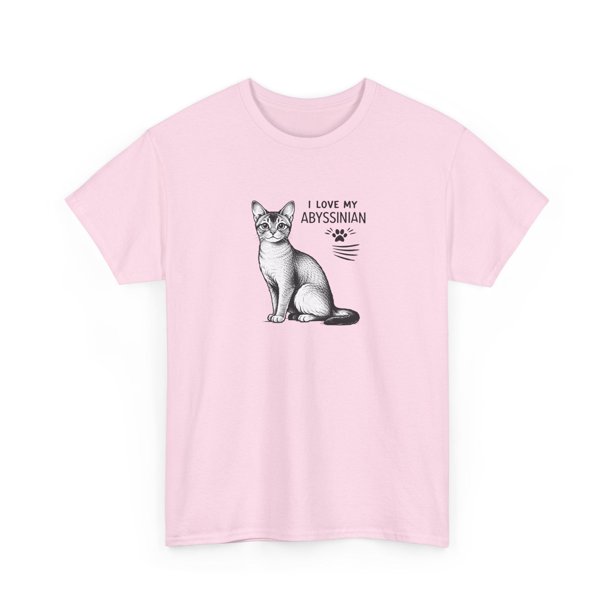 Abyssinian Cat T‑Shirt – "I Love My Abyssinian" Graphic Tee