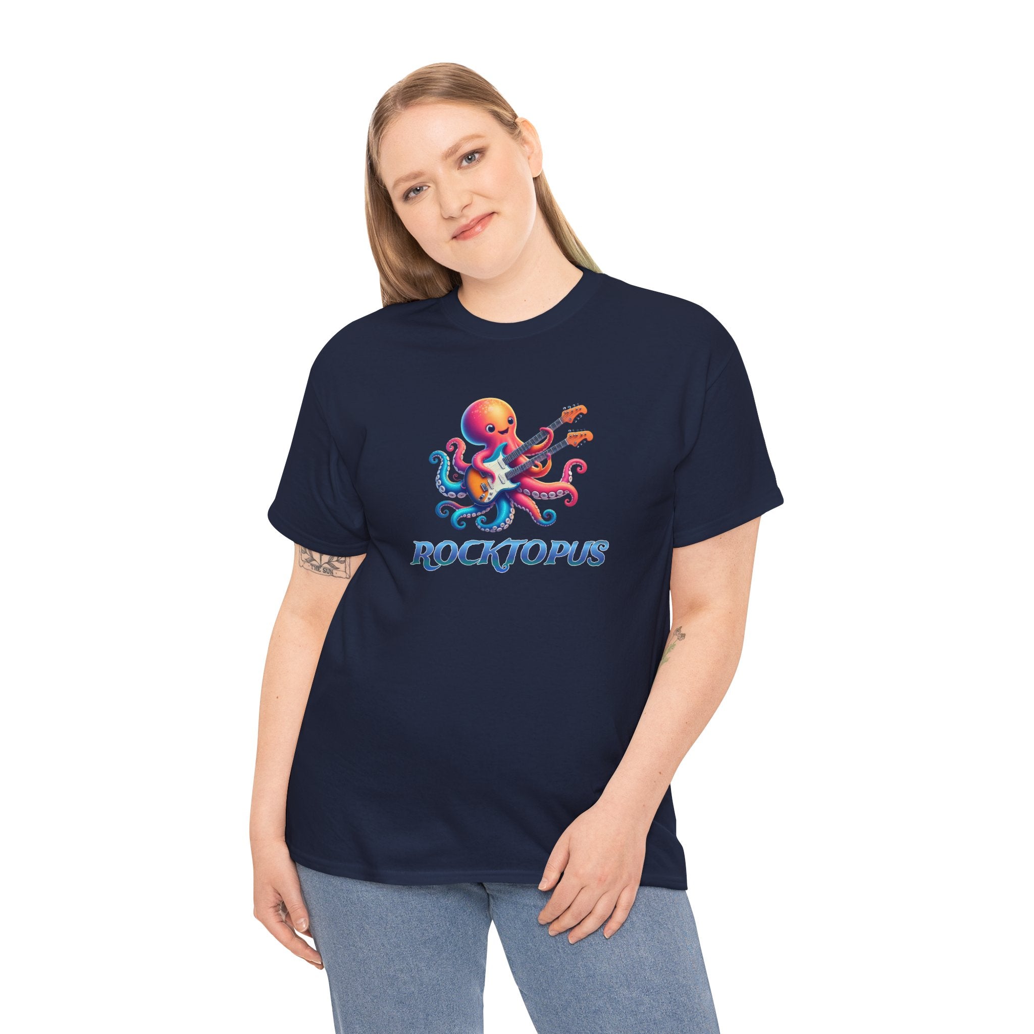 Rocktopus T-Shirt — Colorful Octopus Playing Guitar Tee