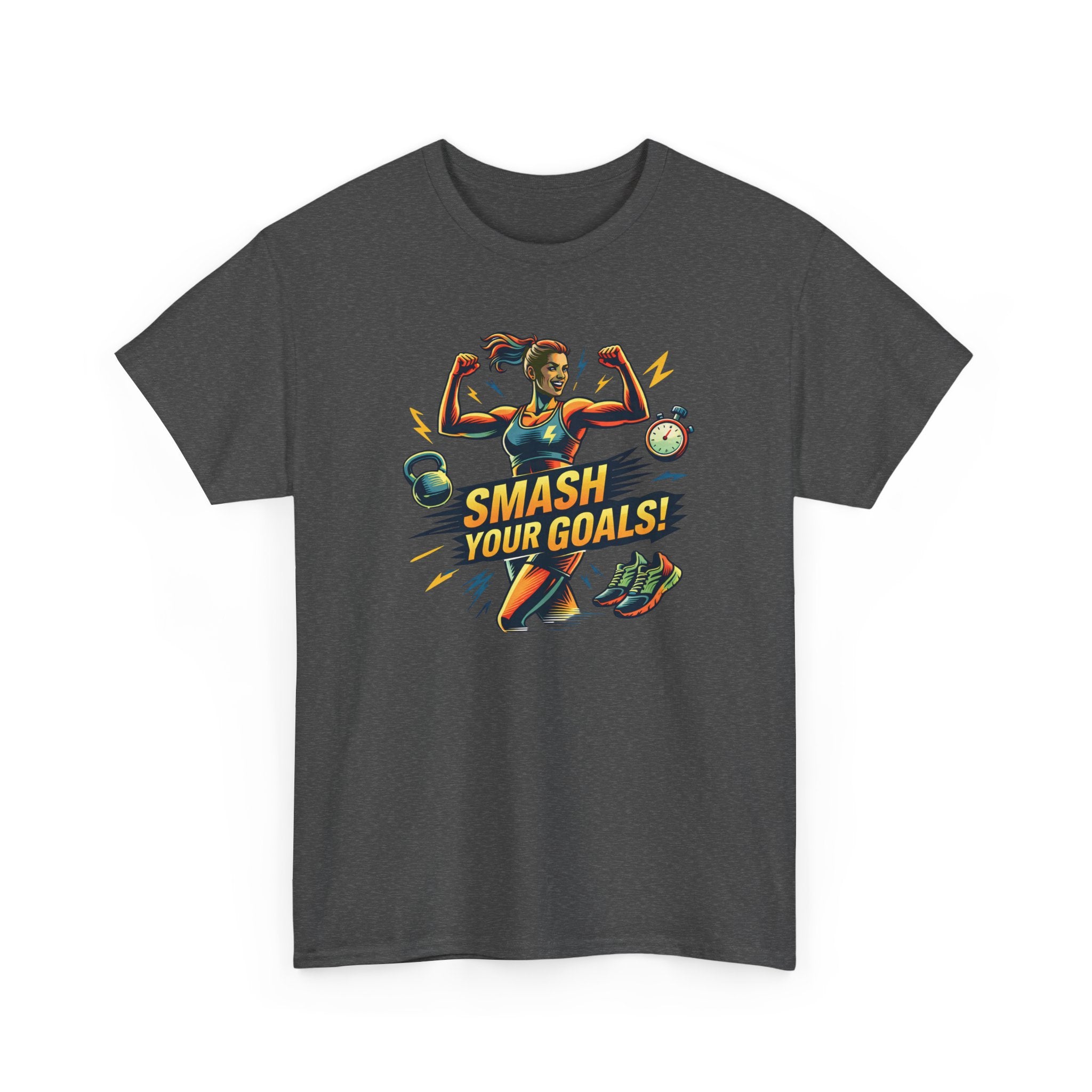 Smash Your Goals T‑Shirt — Motivational Fitness Tee