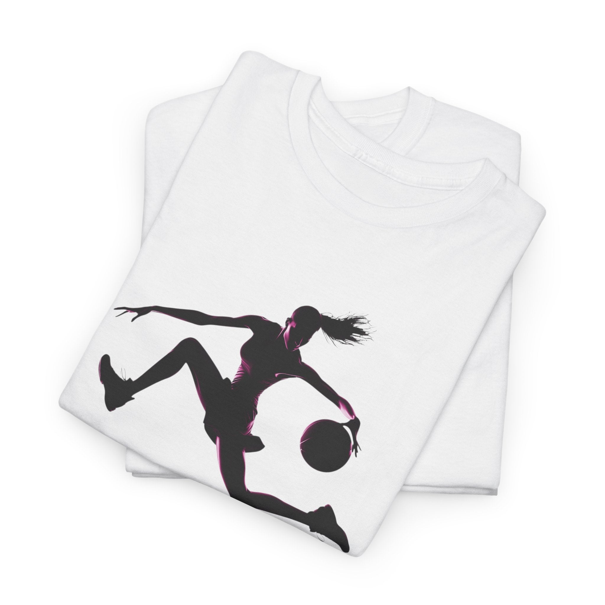 Basketball Player Silhouette T-Shirt — Dynamic Graphic Tee for Basketball Fans