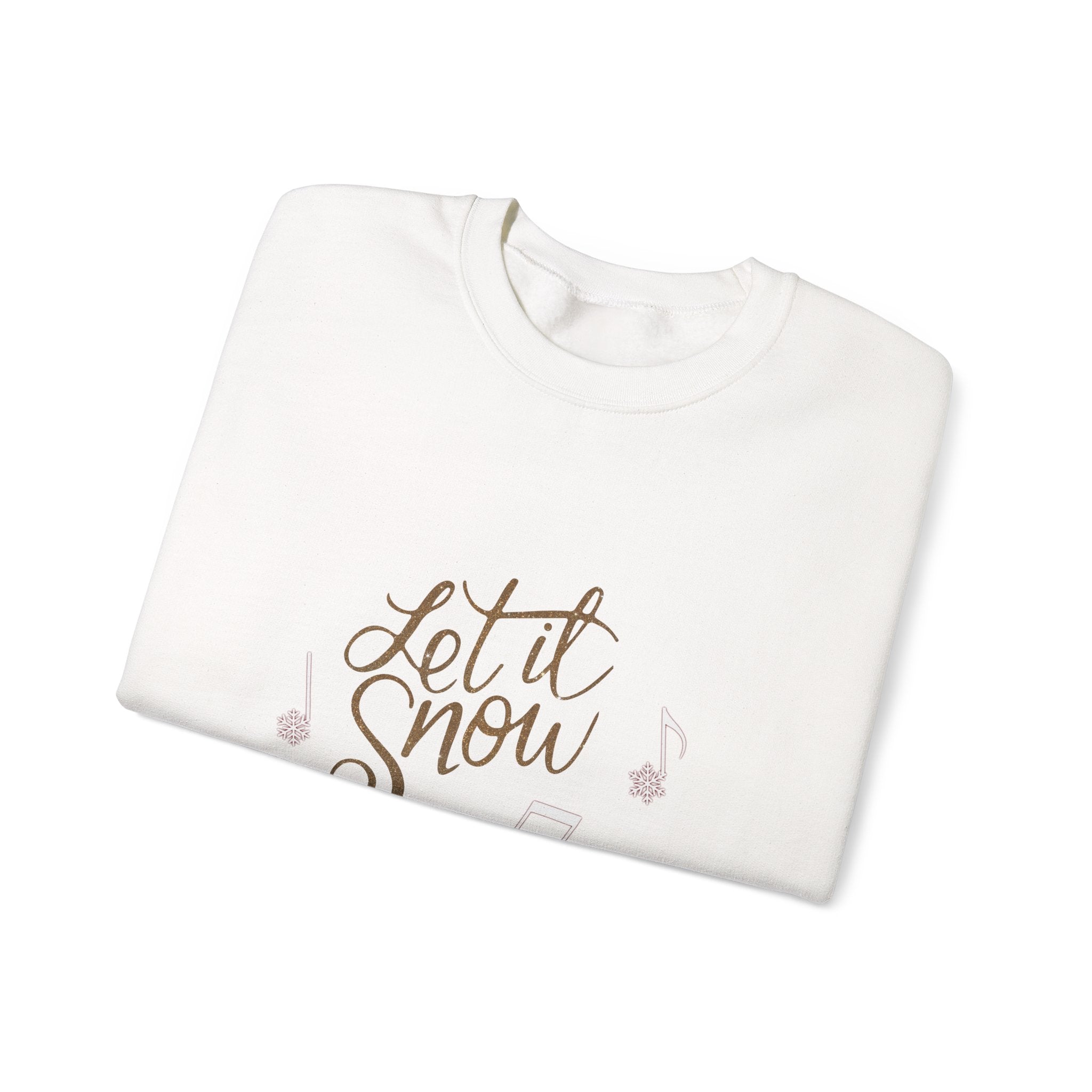 Let It Snow Sweatshirt — Holiday Crewneck with Music Notes