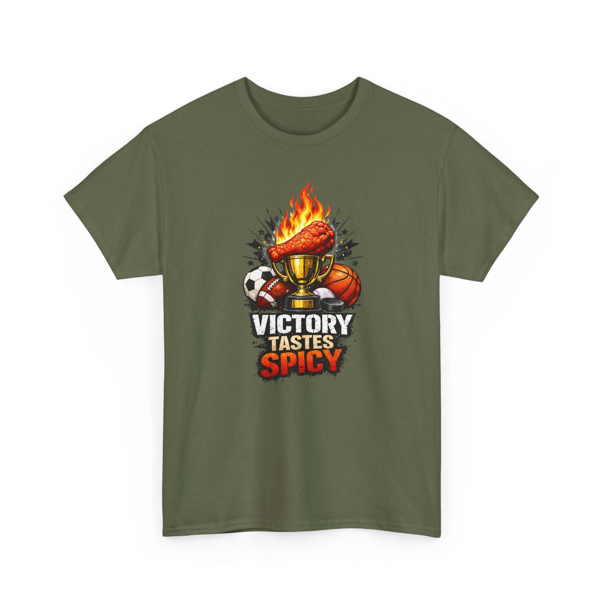 Victory Tastes Spicy Funny Sports Fan Wing T-Shirt