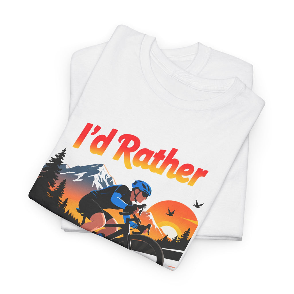 Cycling T-Shirt — "I'd Rather Be Riding" Graphic Tee