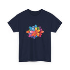 Colorful Layered Flower T-Shirt — Bright Floral Graphic Tee