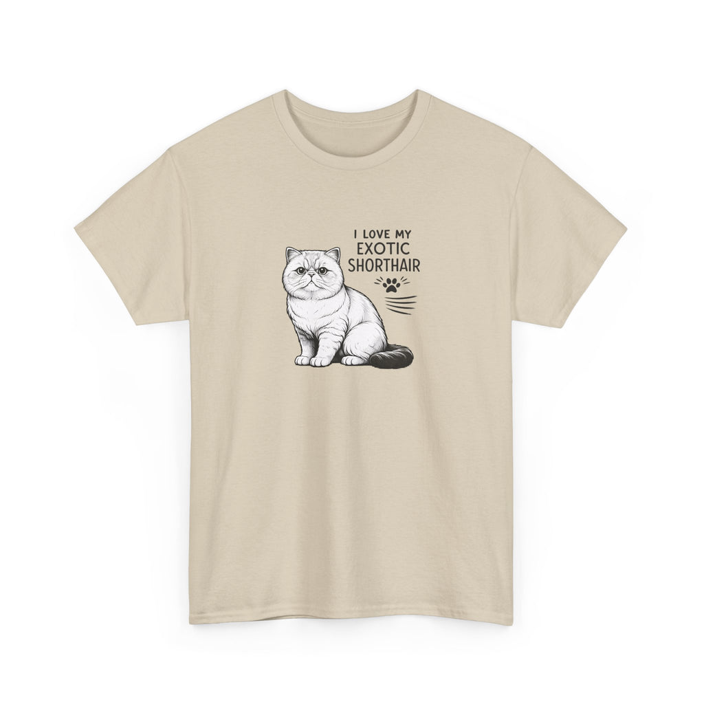Exotic Shorthair Cat T-Shirt — "I Love My Exotic Shorthair" Cat Lover Tee