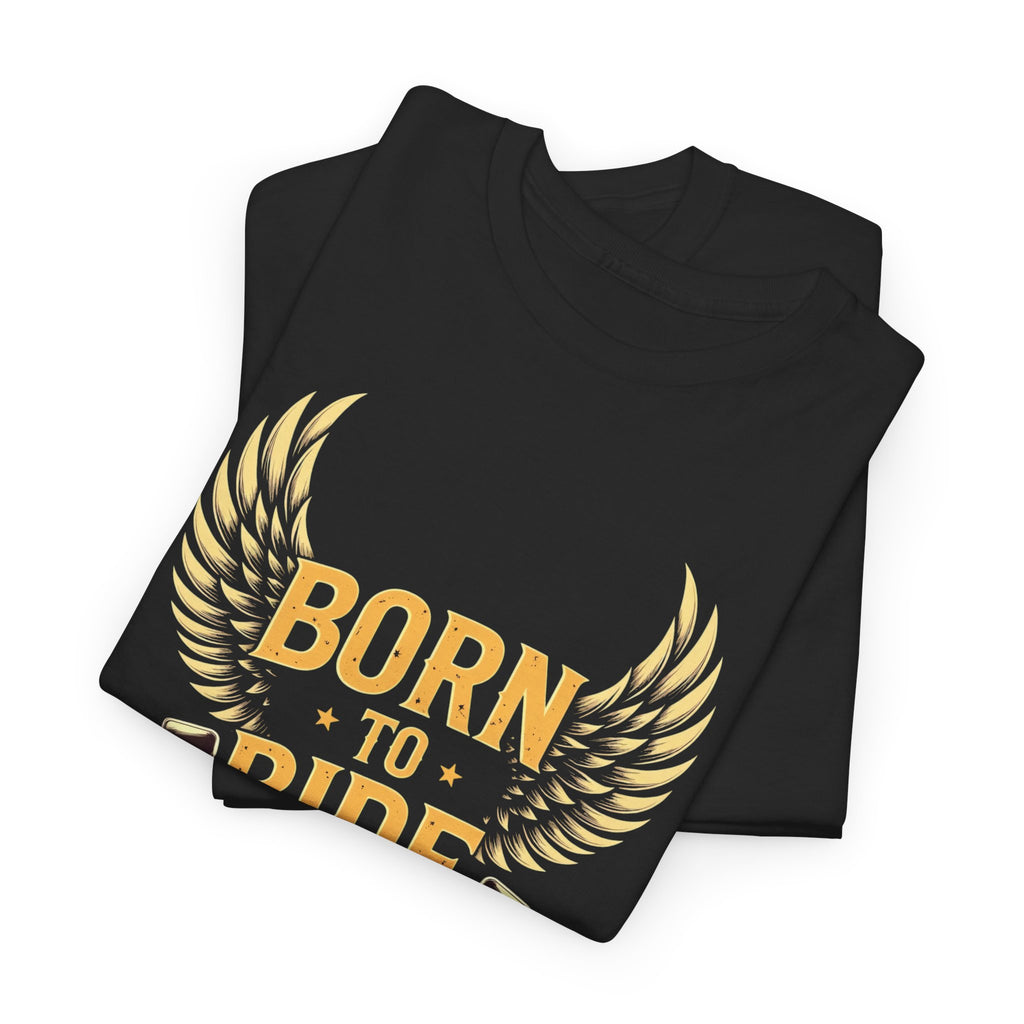 Born to Ride T‑Shirt — Motorcycle Wings Graphic Tee