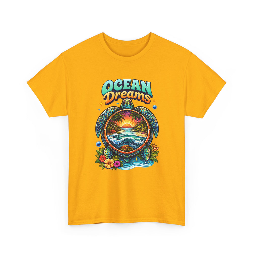 Ocean Dreams T‑Shirt — Tropical Sunset Sea Turtle Graphic Tee