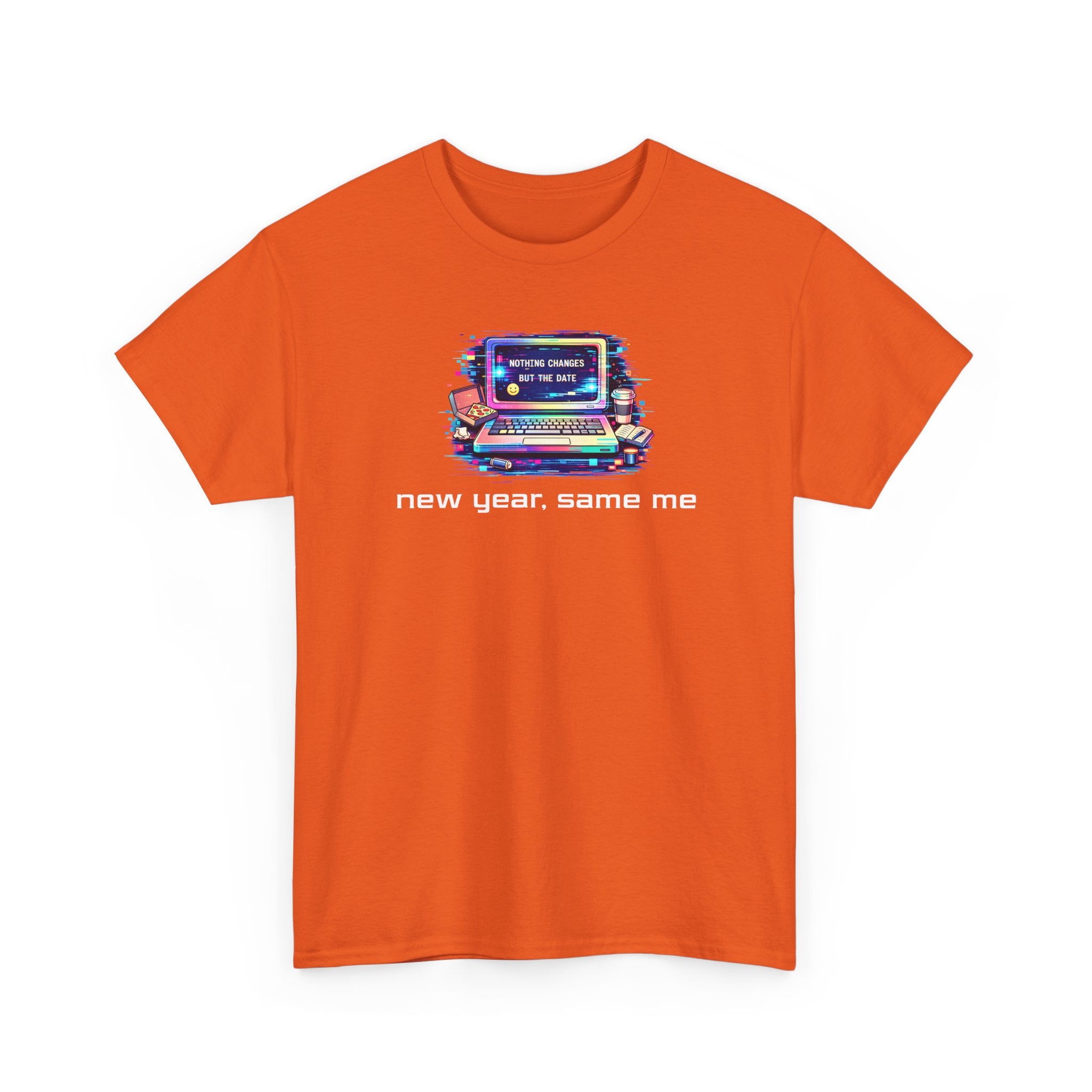 New Year Same Me T‑Shirt — Retro Computer Graphic Tee