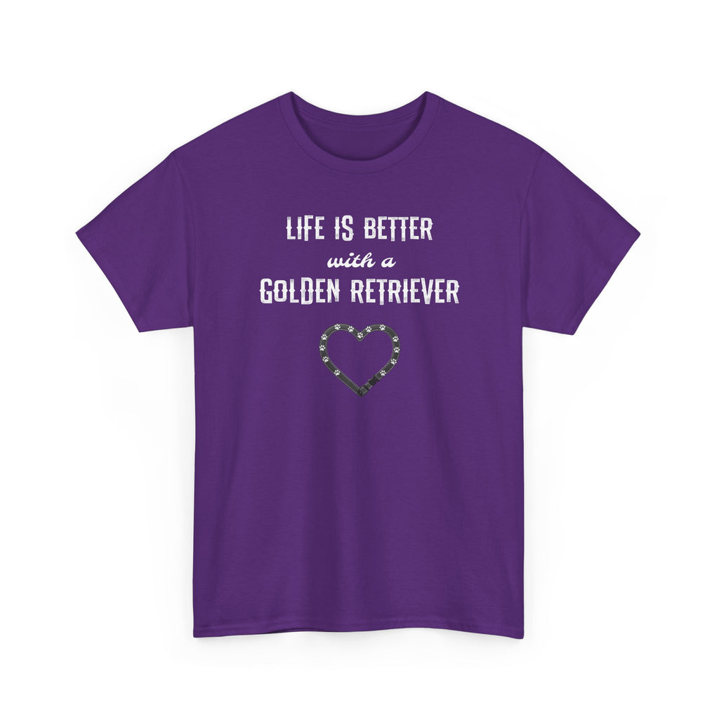 Life Is Better with a Golden Retriever Heart Dog Lover Tee