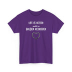 Life Is Better with a Golden Retriever Heart Dog Lover Tee