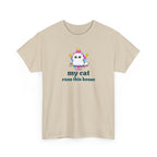 My Cat Runs This House T-Shirt — Cute Cat Graphic Tee for Cat Lovers