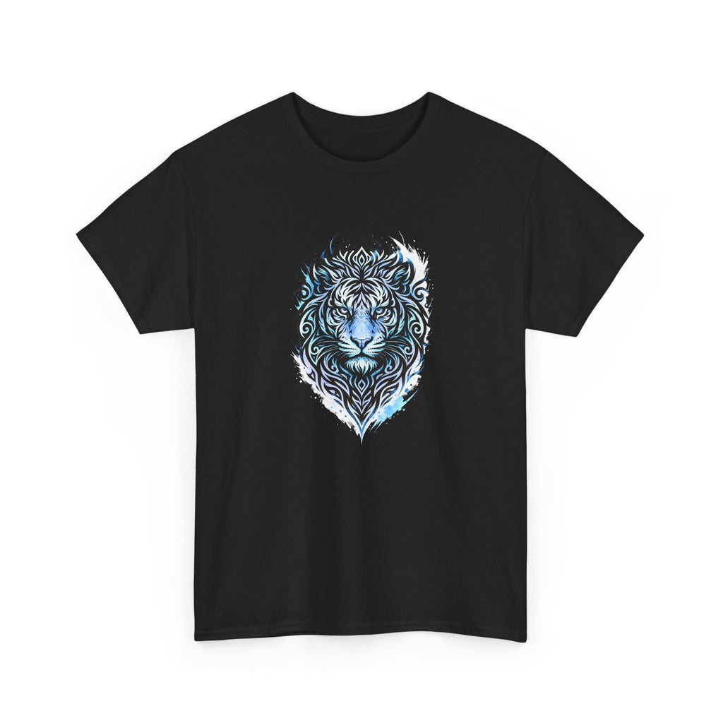 Tiger T-Shirt — Intricate Blue And White Tiger Graphic Tee