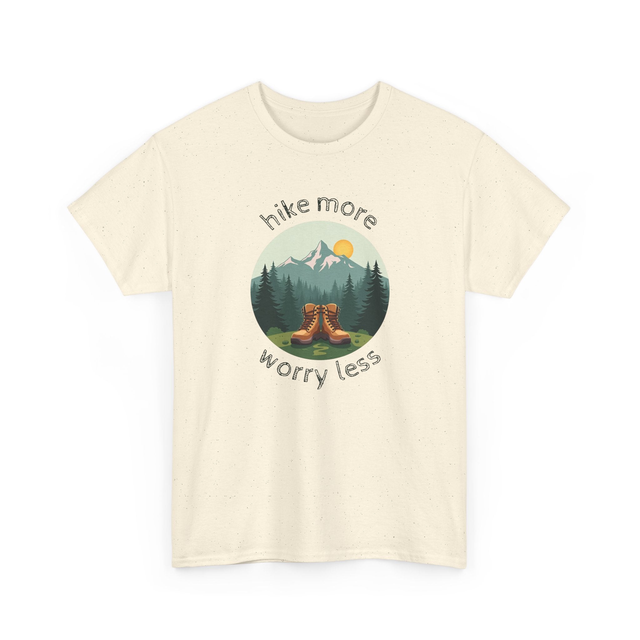 Hike More Worry Less T-Shirt — Nature Hiking Graphic Tee