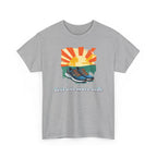 Running Tee — "Just One More Mile" Sunrise Graphic Shirt