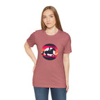 Woman Horse Riding Retro Sunset Tee