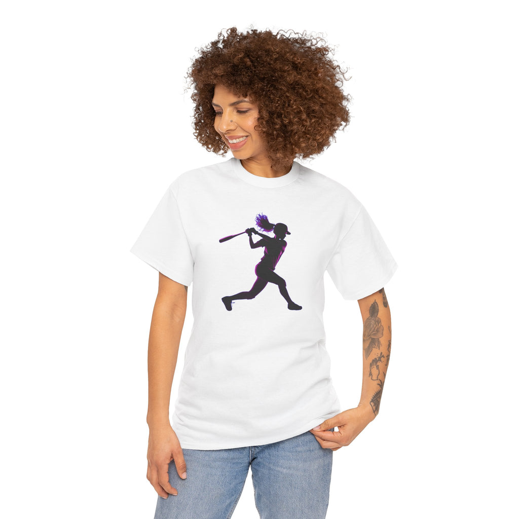 Baseball Batter Silhouette Tee — Women's Baseball Softball T‑Shirt