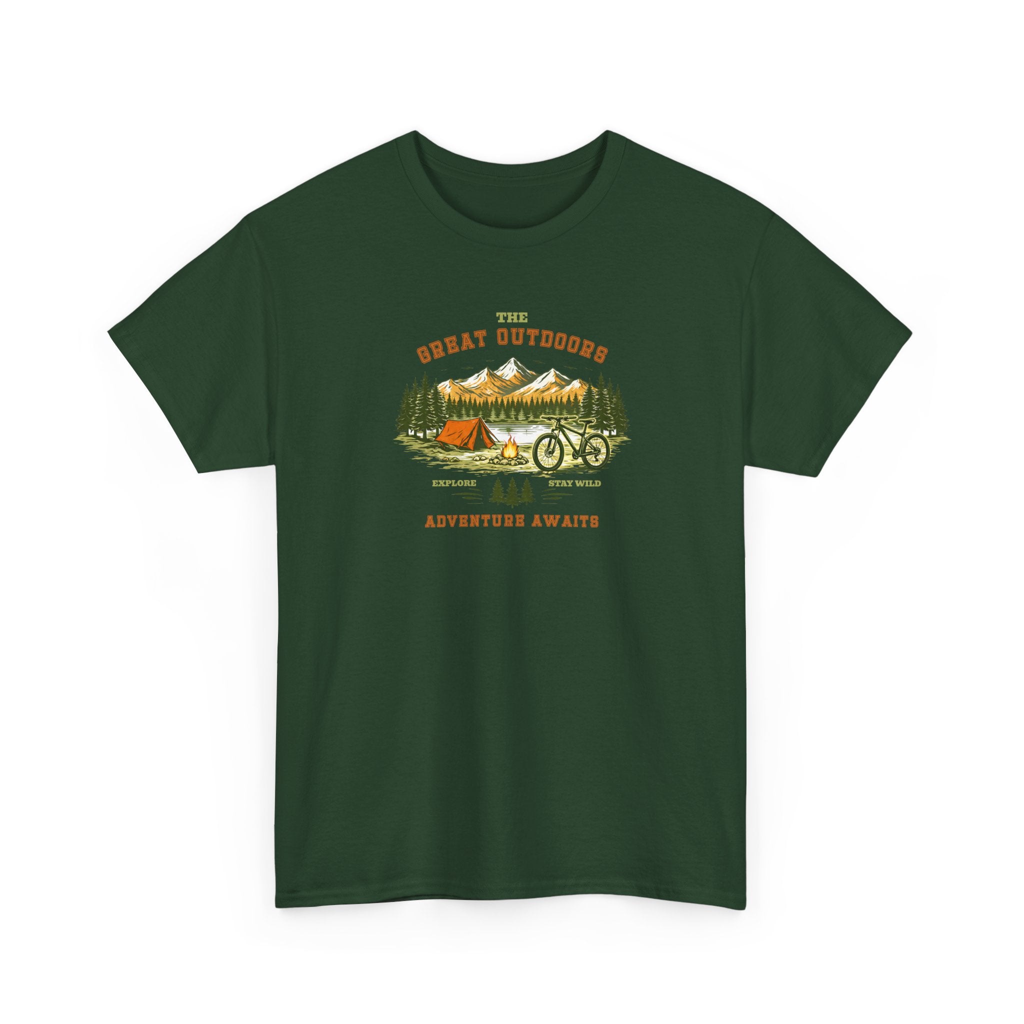 Outdoor Adventure T-Shirt — "The Great Outdoors"  Bike Nature Camping Tee