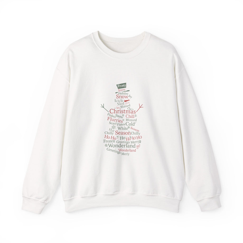 Christmas Word Snowman Sweatshirt