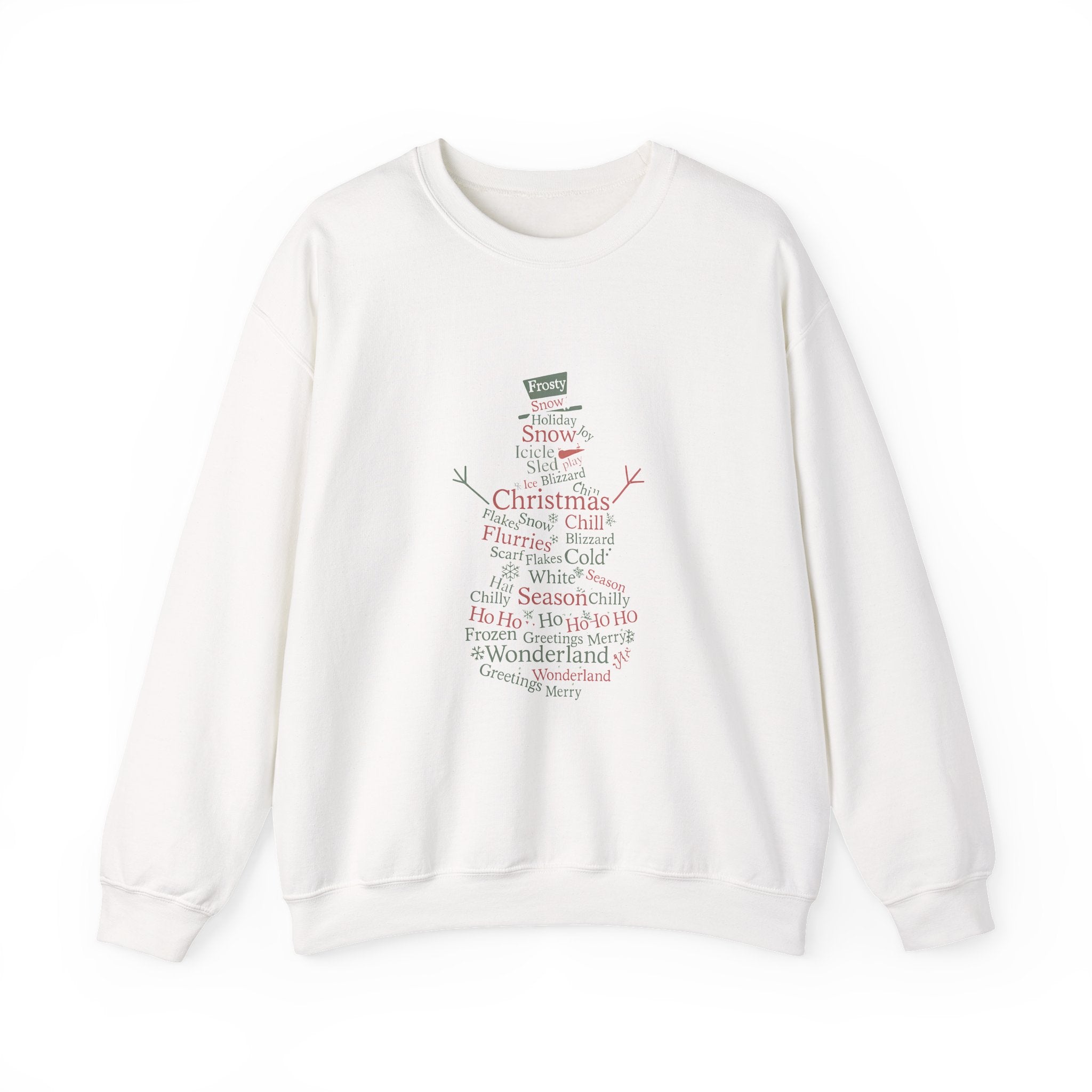 Christmas Word Snowman Sweatshirt