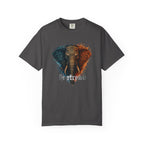 Elephant Head Graphic Tee — 'Be Strong' Tribal Art T-Shirt
