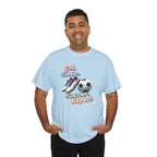 Soccer T-Shirt — "Eat. Sleep. Soccer. Repeat." Graphic Tee for Players & Fans