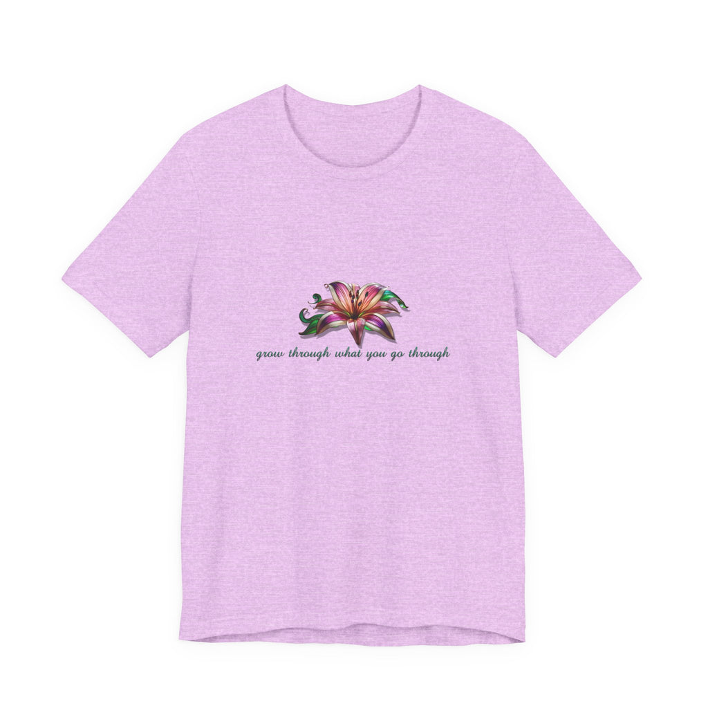 Floral Resilience Tee — "Grow Through What You Go Through" T‑Shirt