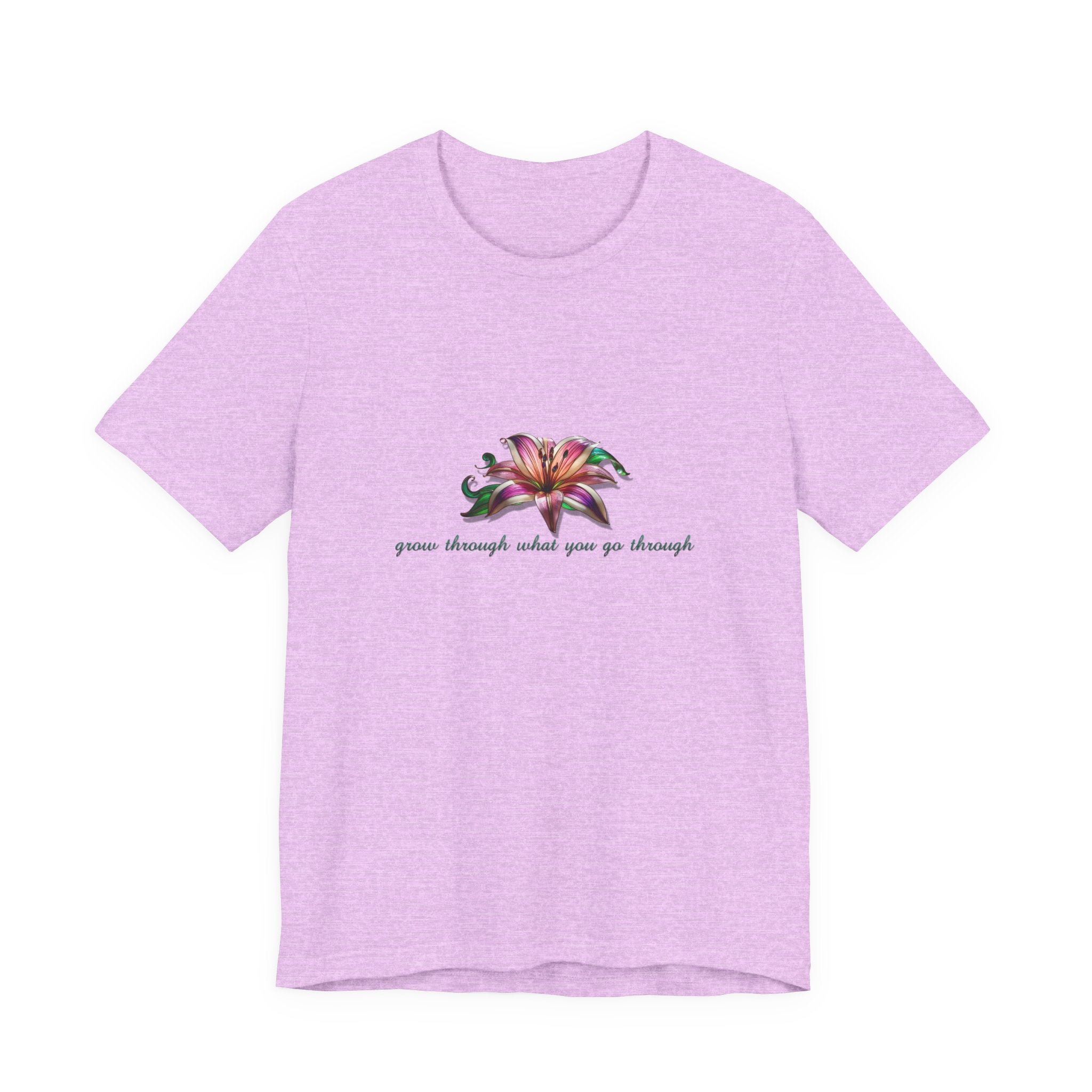 Floral Resilience Tee — "Grow Through What You Go Through" T‑Shirt