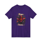 Floral V-Neck Tee — 'Bloom Eternal' Dark Bloom Graphic Shirt