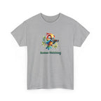 T‑Shirt — Cute Bird with Binoculars "Human Watching" Graphic Tee