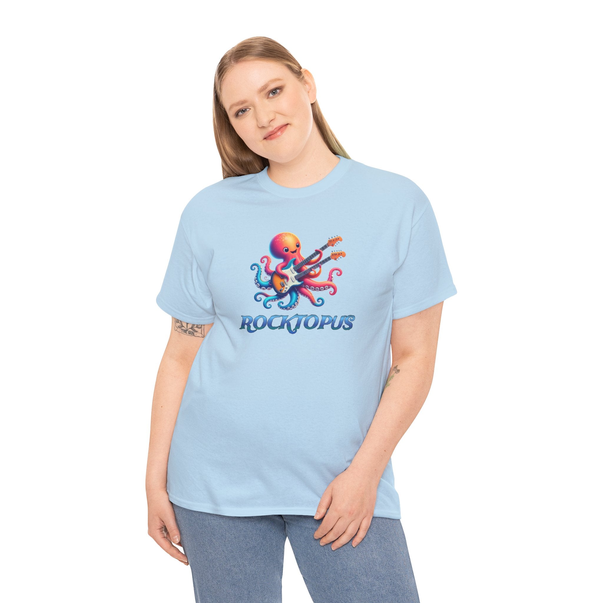 Rocktopus T-Shirt — Colorful Octopus Playing Guitar Tee