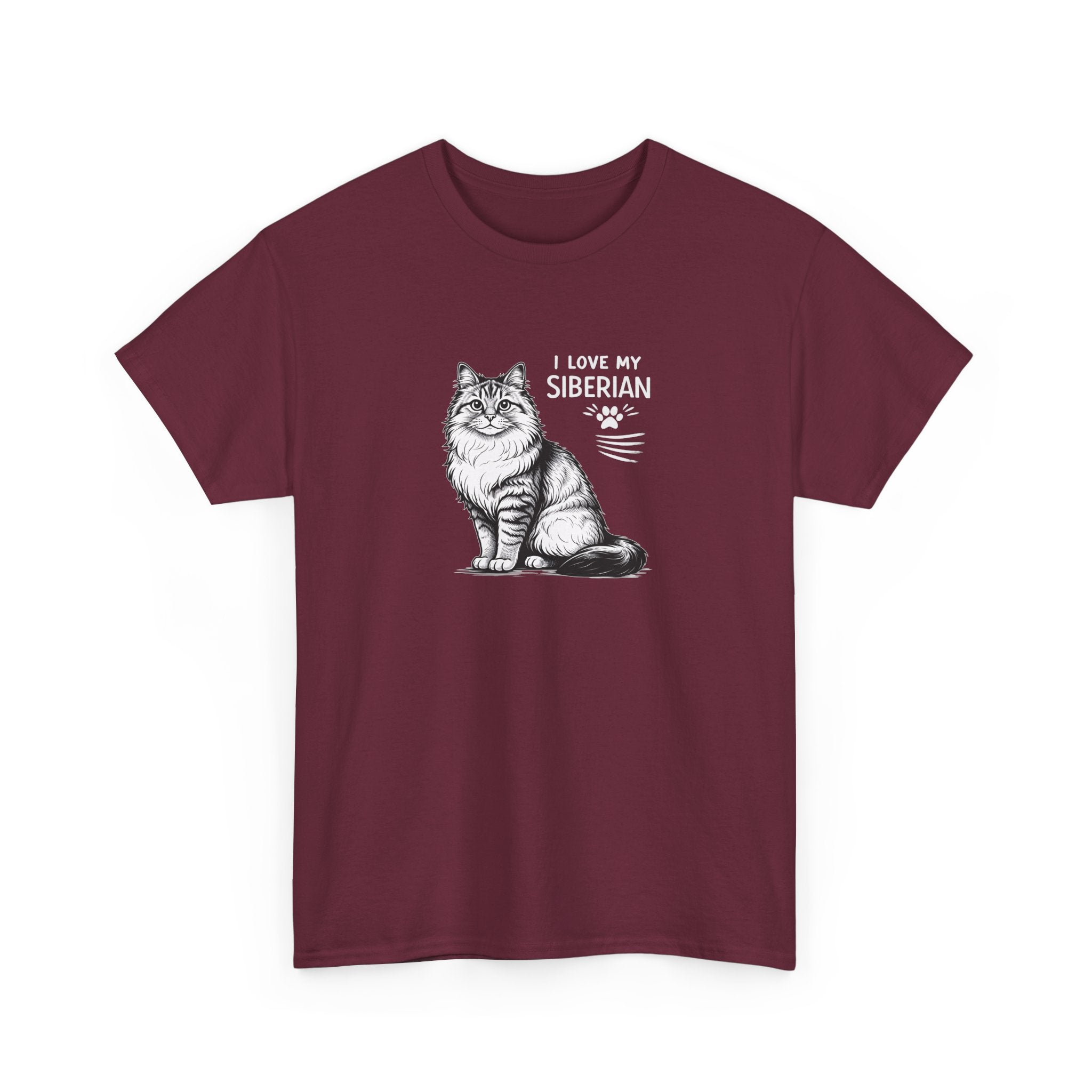 Siberian Cat T-Shirt — "I Love My Siberian" Tee