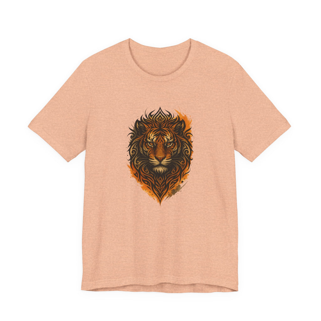 Tiger Flame Graphic T-Shirt — Tribal Tiger Head Design