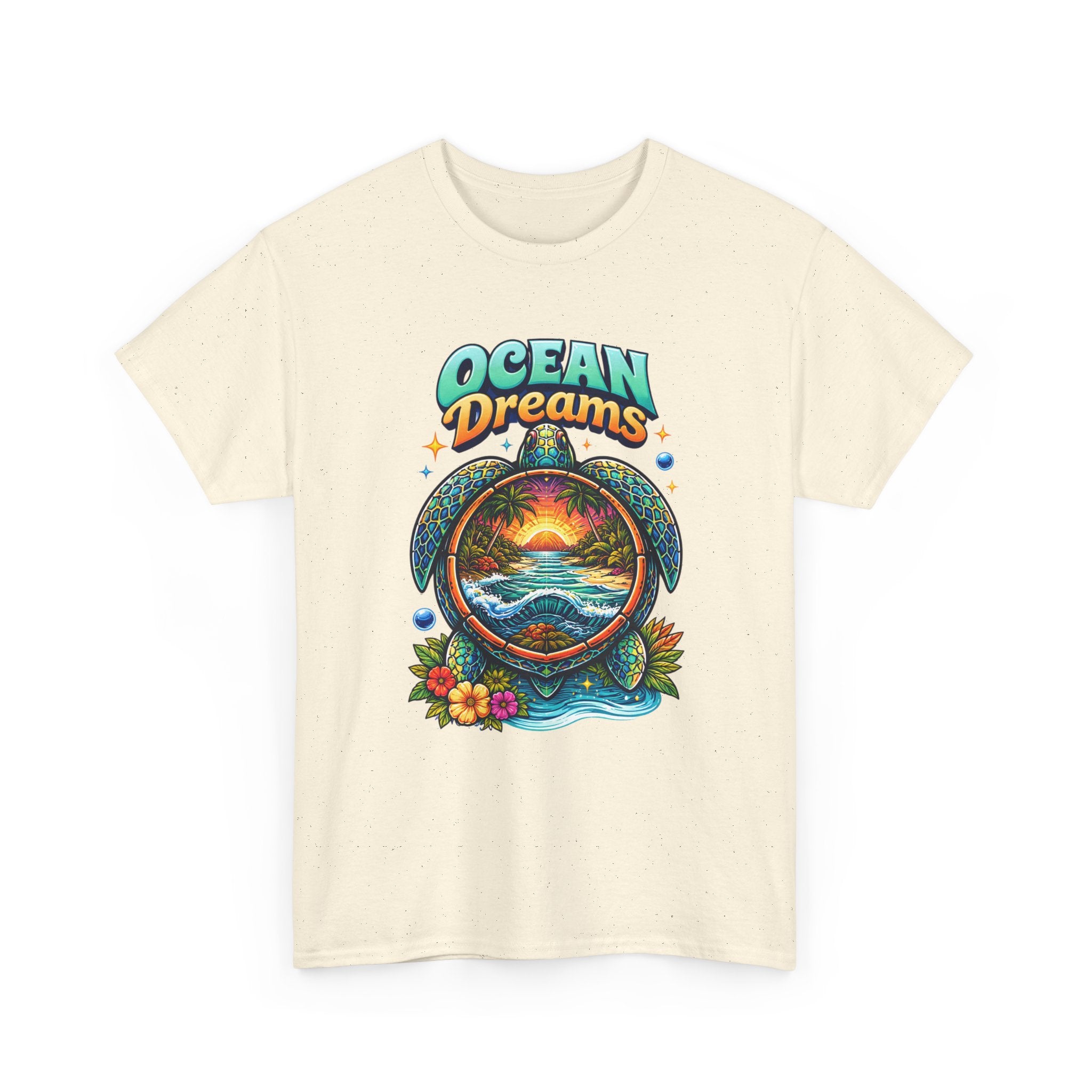 Ocean Dreams T‑Shirt — Tropical Sunset Sea Turtle Graphic Tee