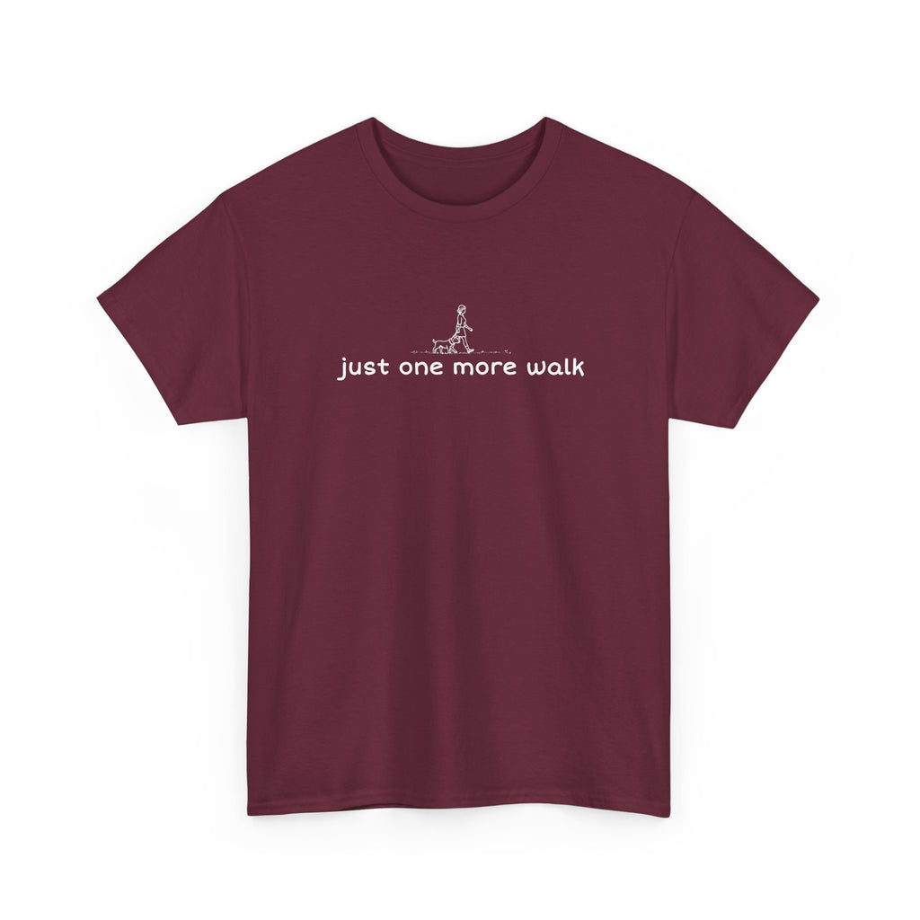 “just one more walk” Minimal Dog Walking Tee For Her
