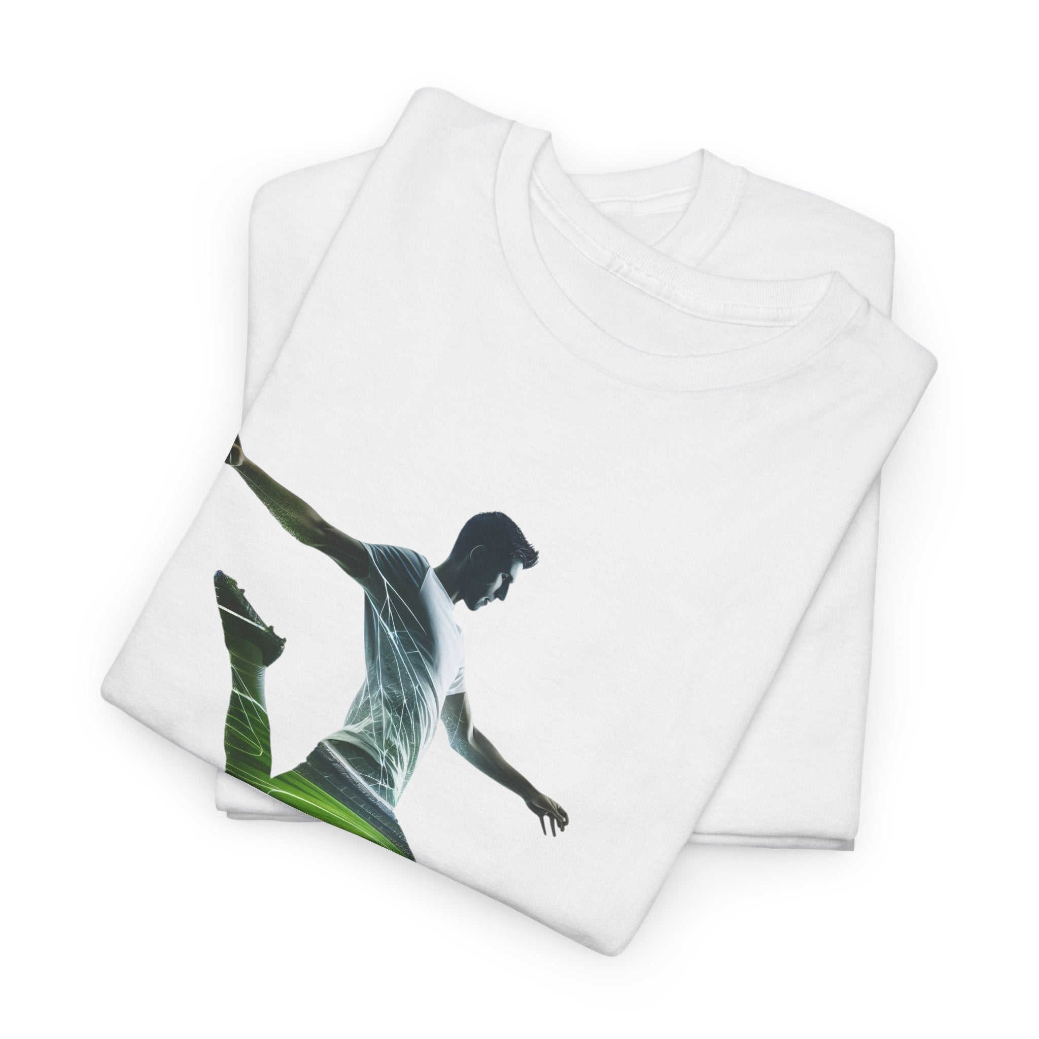 Soccer Player Silhouette Tee - Football Kick Graphic T-Shirt